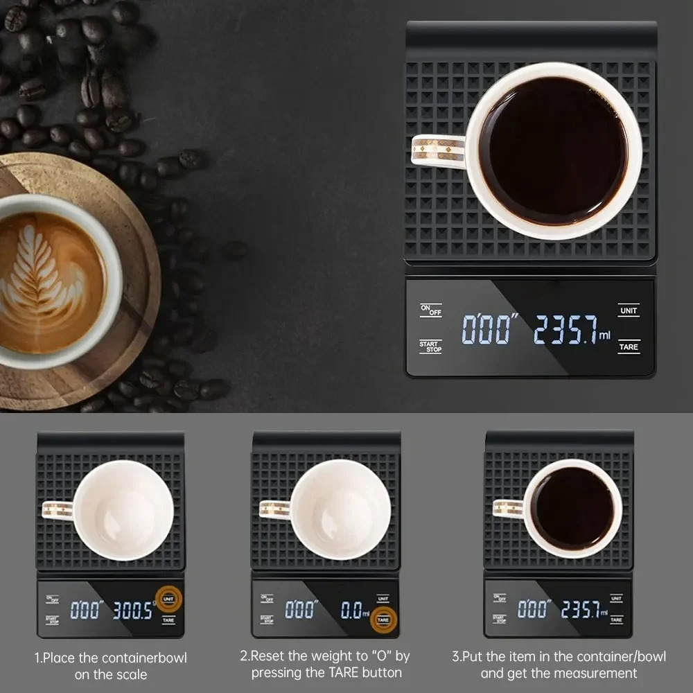Kitchen Electronics Gadgets - Báscula Electrónica Inteligente para Café, Báscula