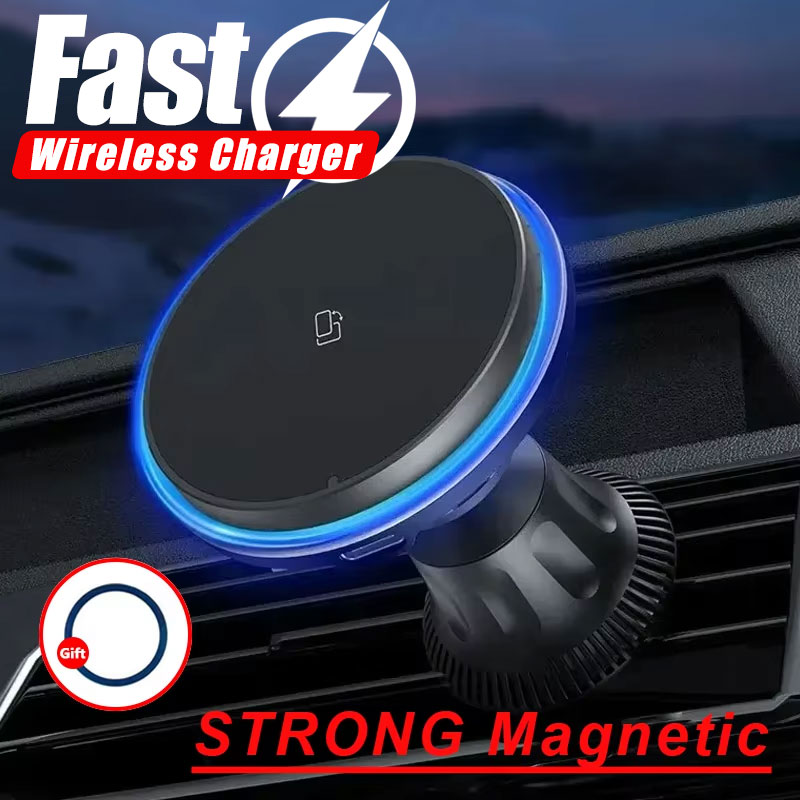 Magnetic Charging Cable - Cargador inalámbrico magnético LED/RGB para coche,