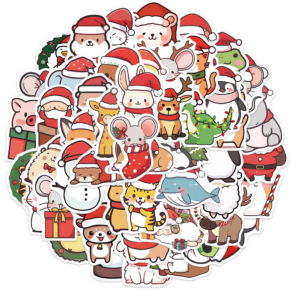 Electronics Gadgets Store - Paquete de 50 Adhesivos Navideños para
