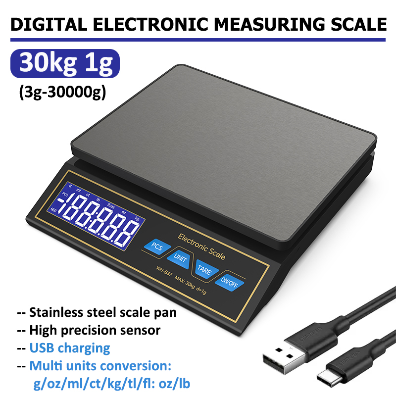 Kitchen Electronics Gadgets - Báscula de cocina Digital LCD, 30kg/1g,